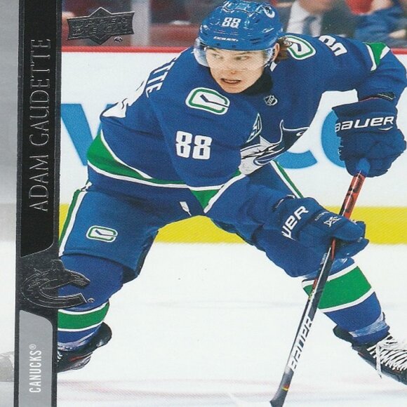 Adam Gaudette - 2020/2021 Upper Deck Series 2 Hockey Card - Picture 1 of 2